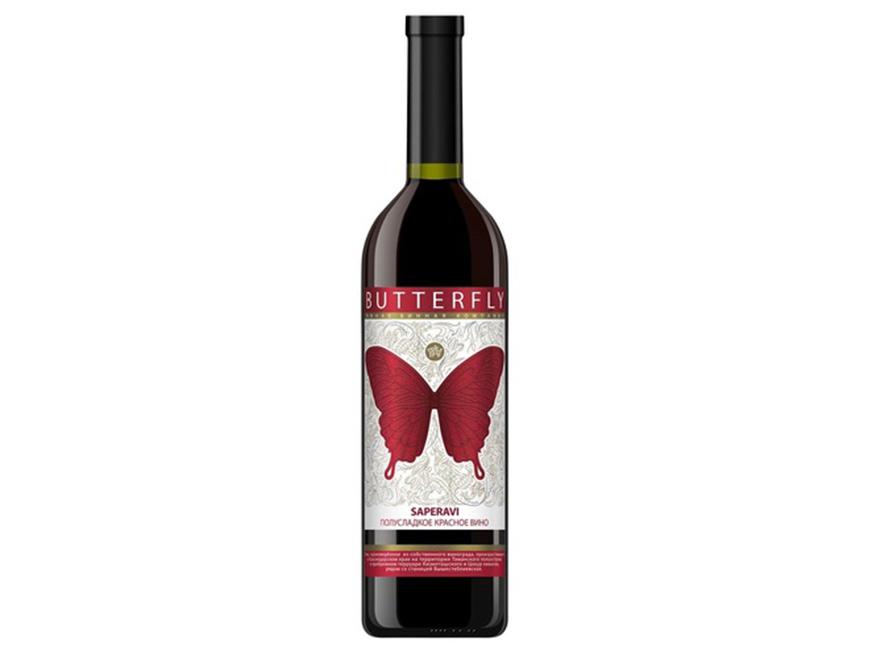 Баттерфляй Саперави красное сухое вино