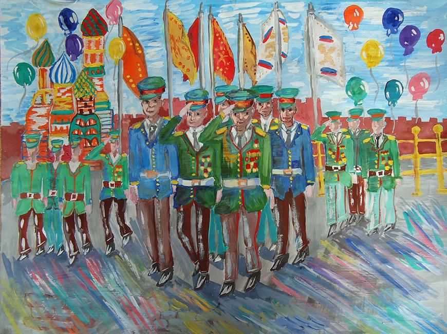Рисунки на тему парада Победы