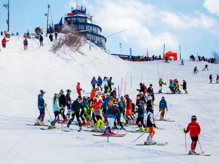 Катание на лыжах в ГК Кант