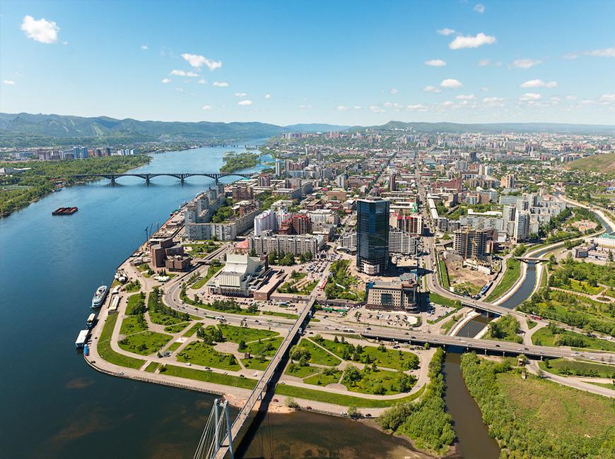 Крупный город в России Красноярск