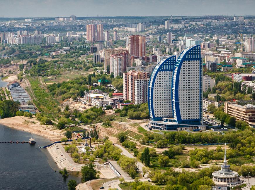 Крупный город России Волгоград 