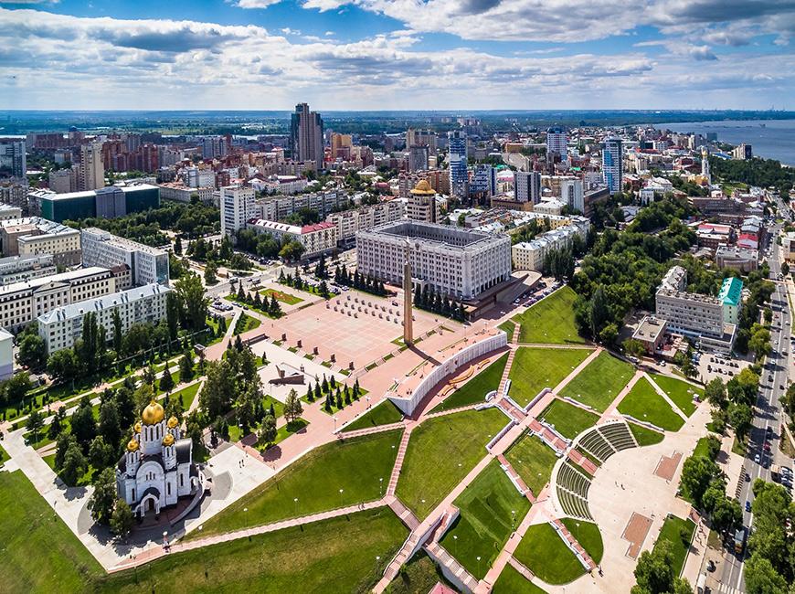 Крупный город России Самара